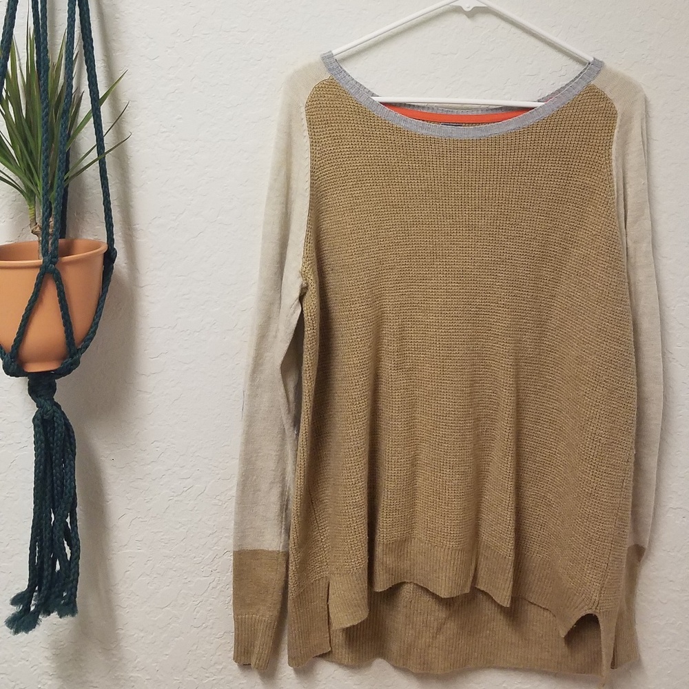 Neutral Knit Sweater. Elbow Patches. JCP Sz XL